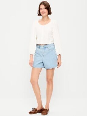 NWT - Old Navy Light Blue High-Rise Relaxed Denim Shorts